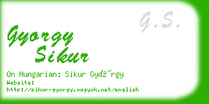 gyorgy sikur business card